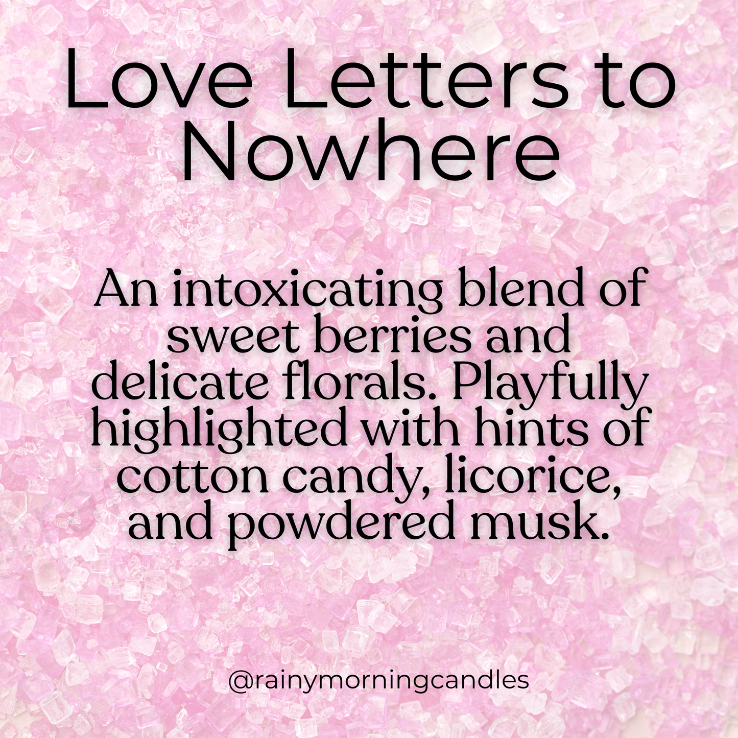 Love Letters to Nowhere | Pink Sugar | Wax Melts