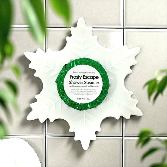 White Snowflake Shower Steamer Tray - Soap Tray - Silicone Tray