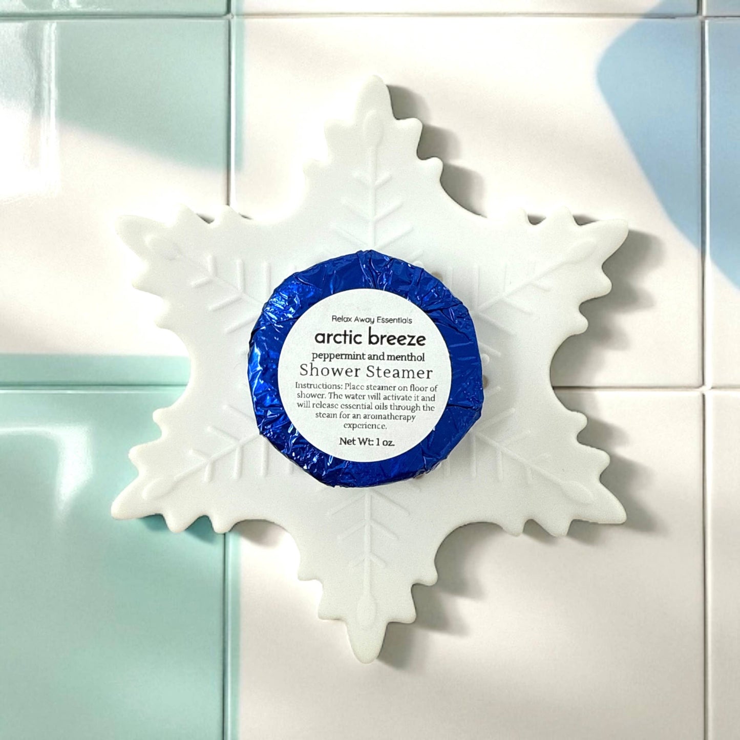 White Snowflake Shower Steamer Tray - Soap Tray - Silicone Tray