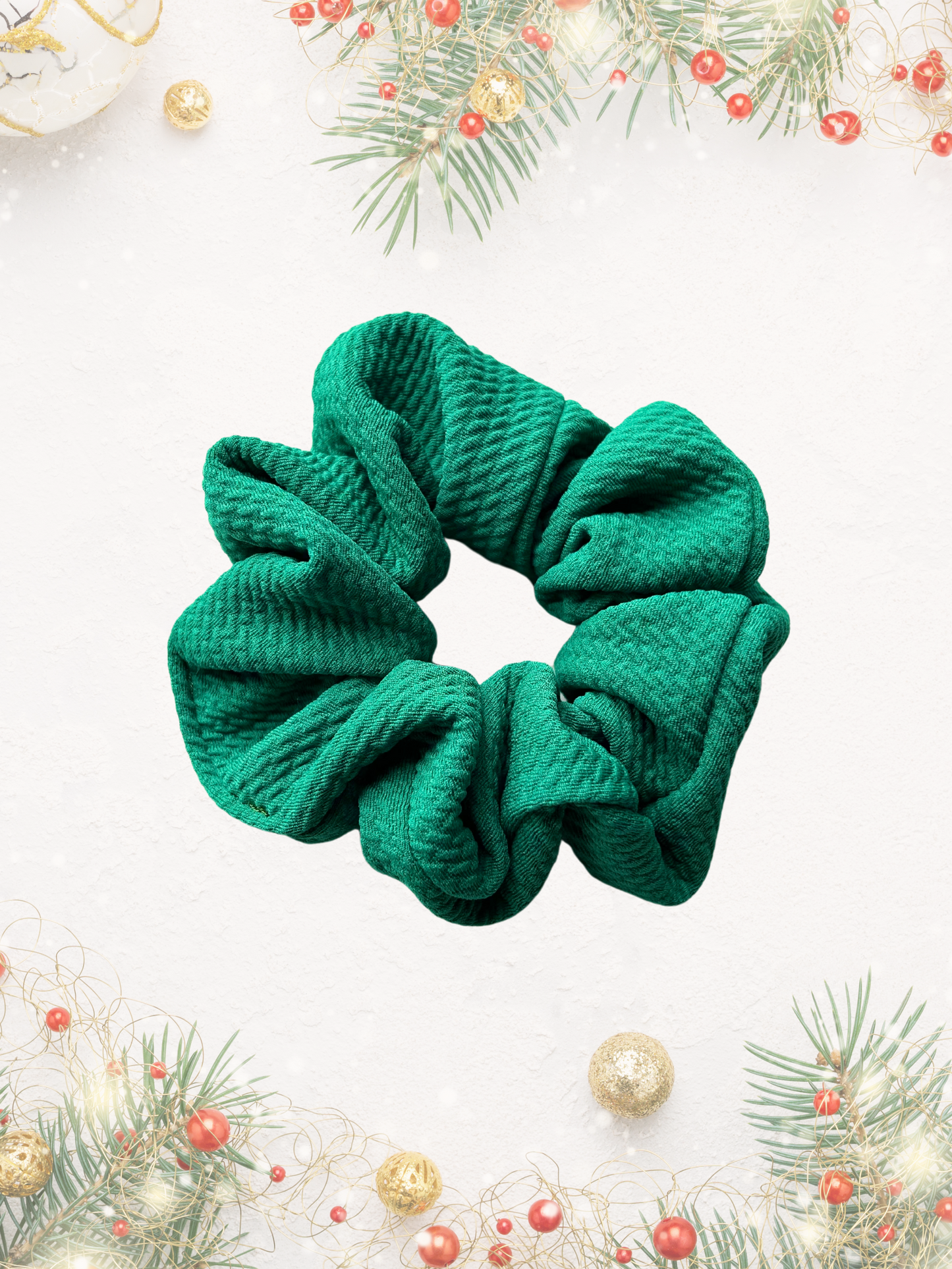 Green Small Bullet Scrunchie