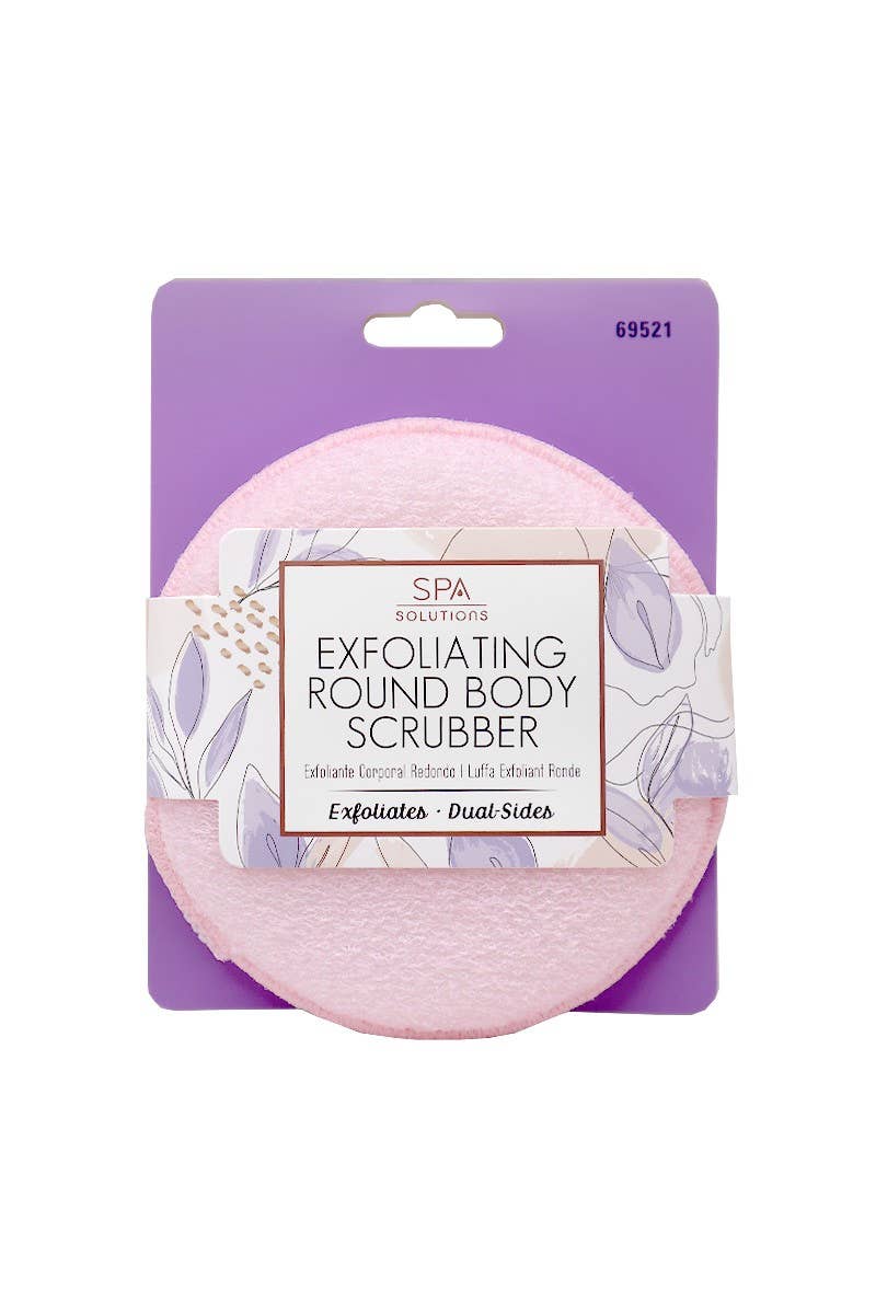 CALA 69521 Pink Exfoliating Round Body Scrubber - 6pc