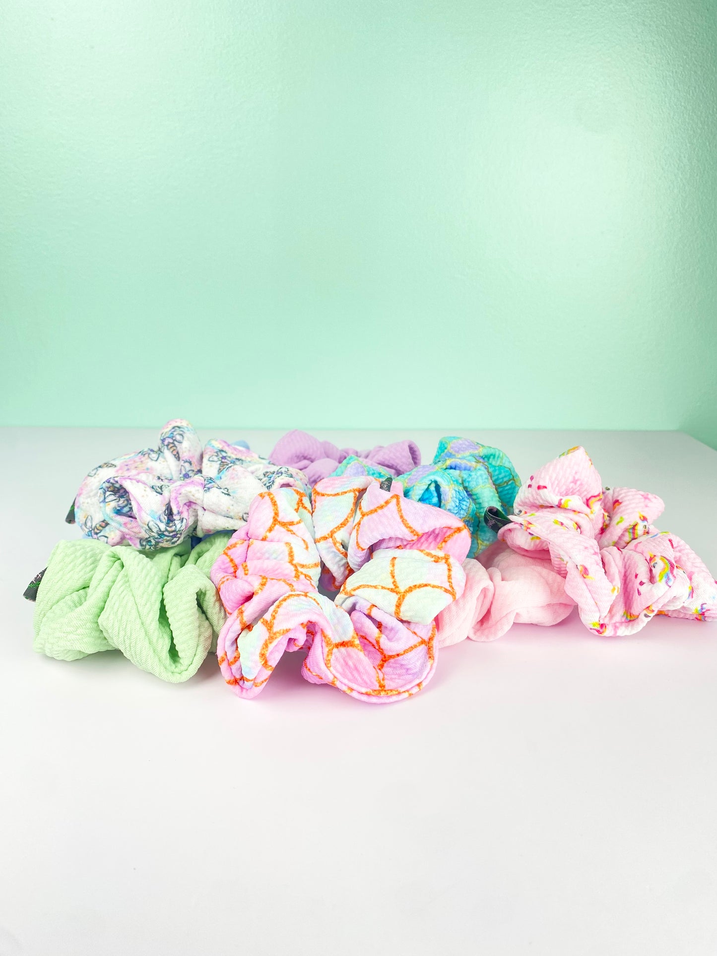 Pink Unicorn Small Bullet Scrunchie