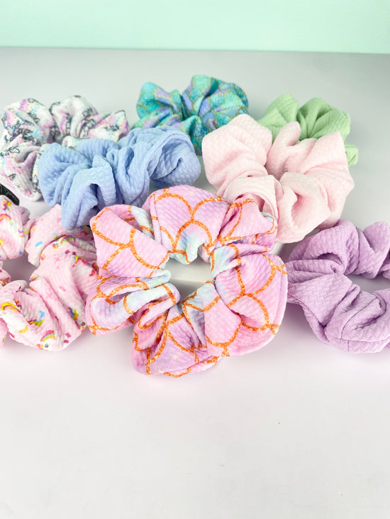 Pink Mermaid Small Bullet Scrunchie