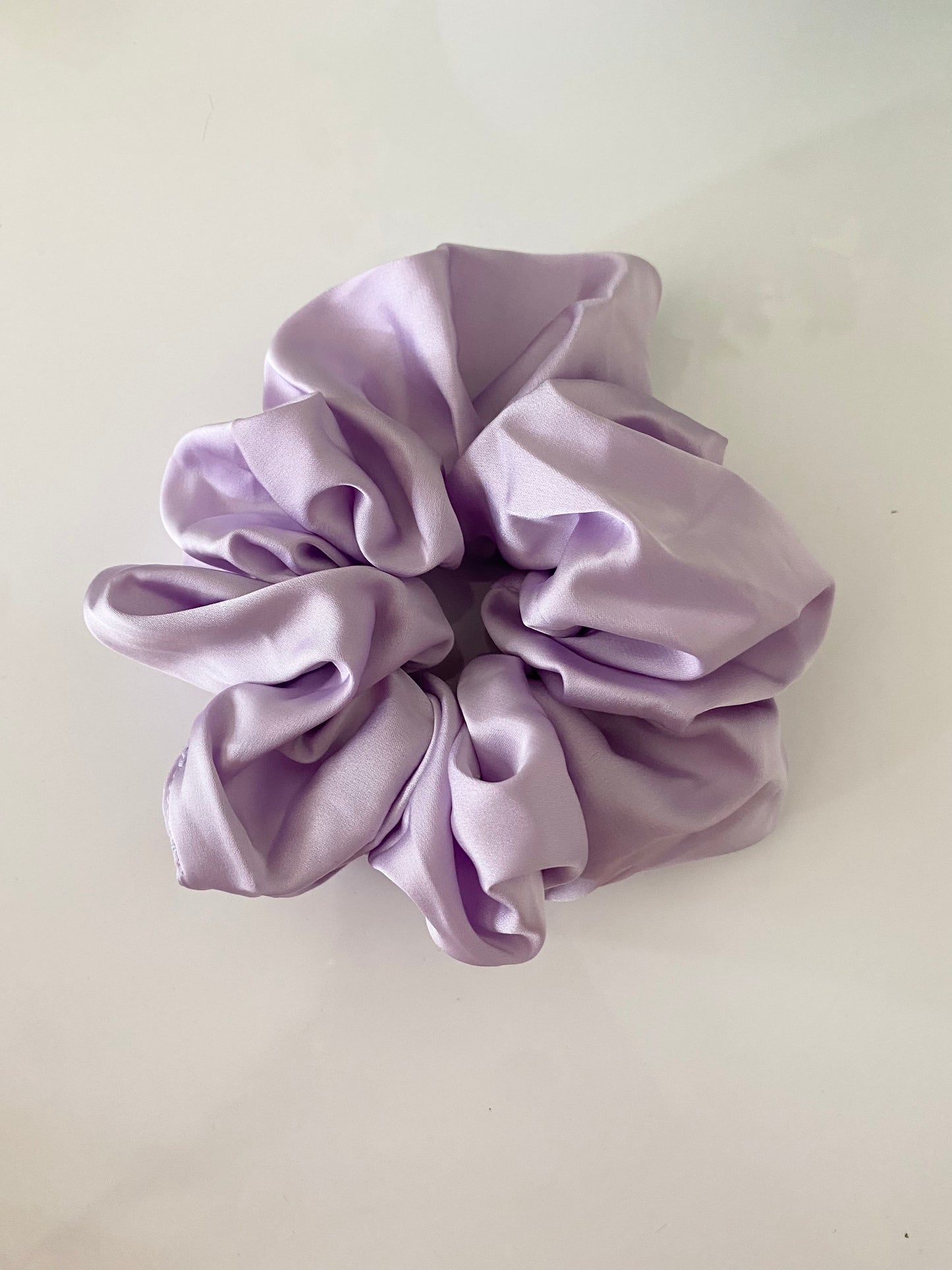 Lavender Satin Scrunchie