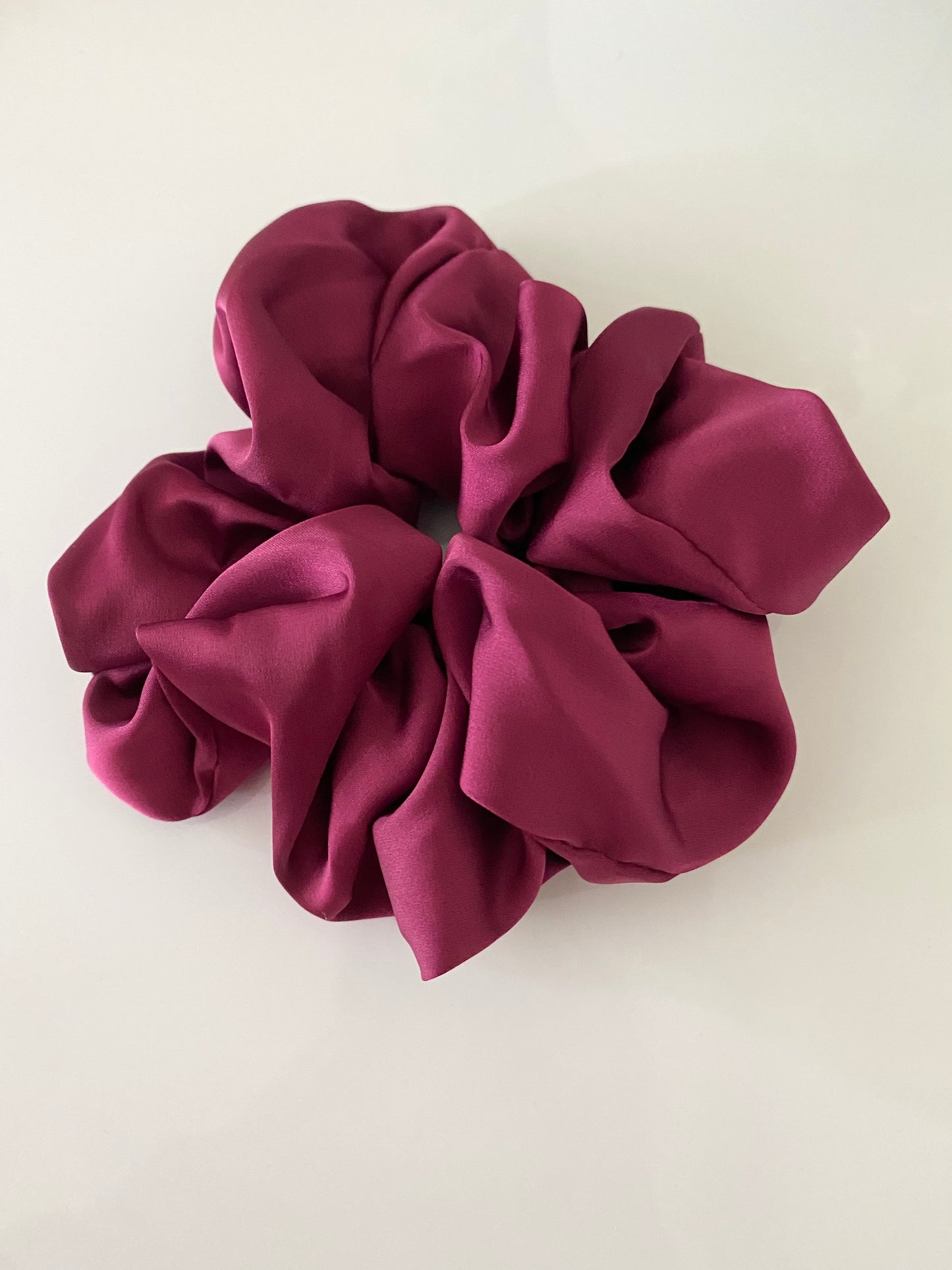 Purple Satin Scrunchie