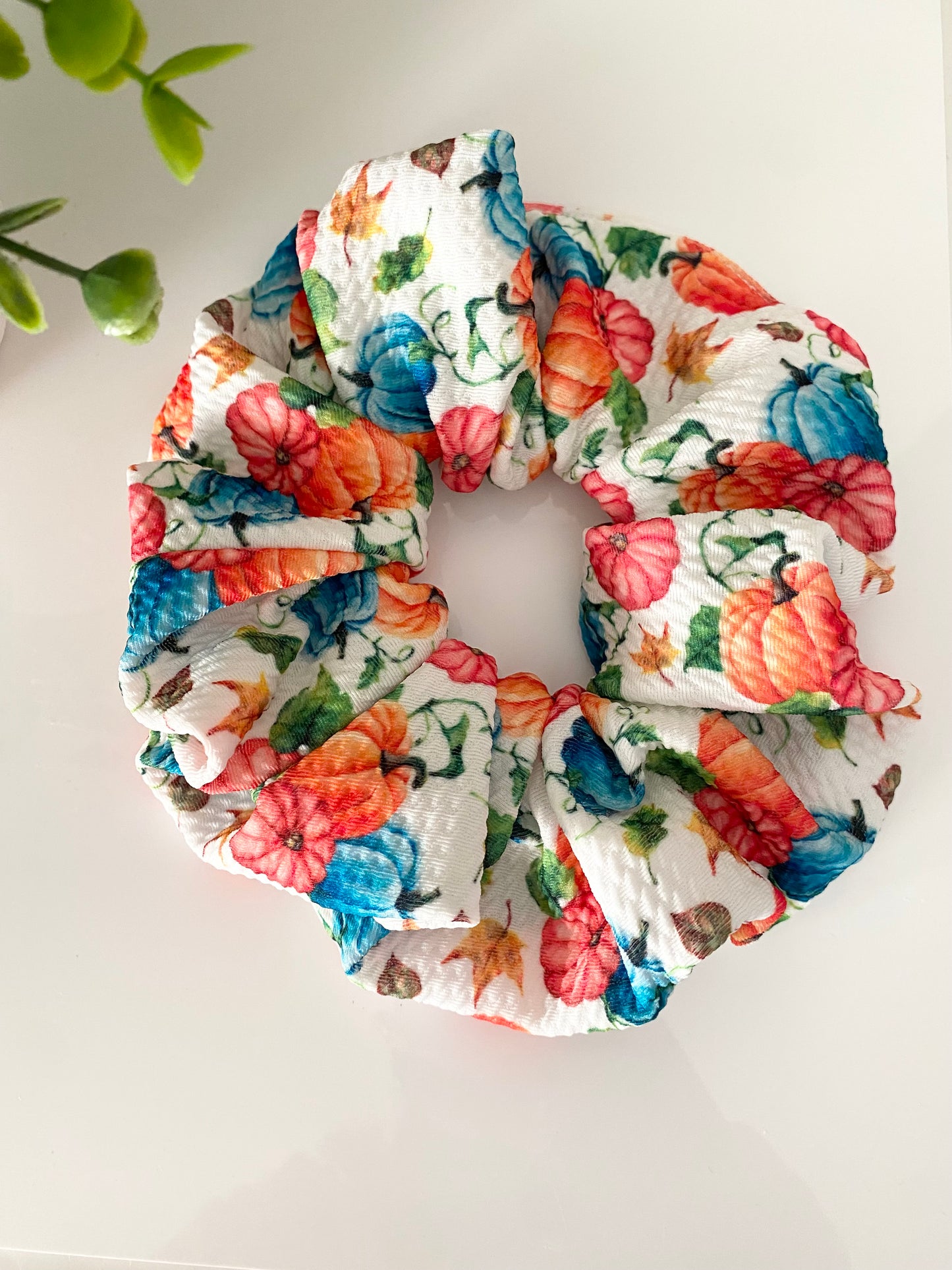 Pumpkin Fall Scrunchie (Large)