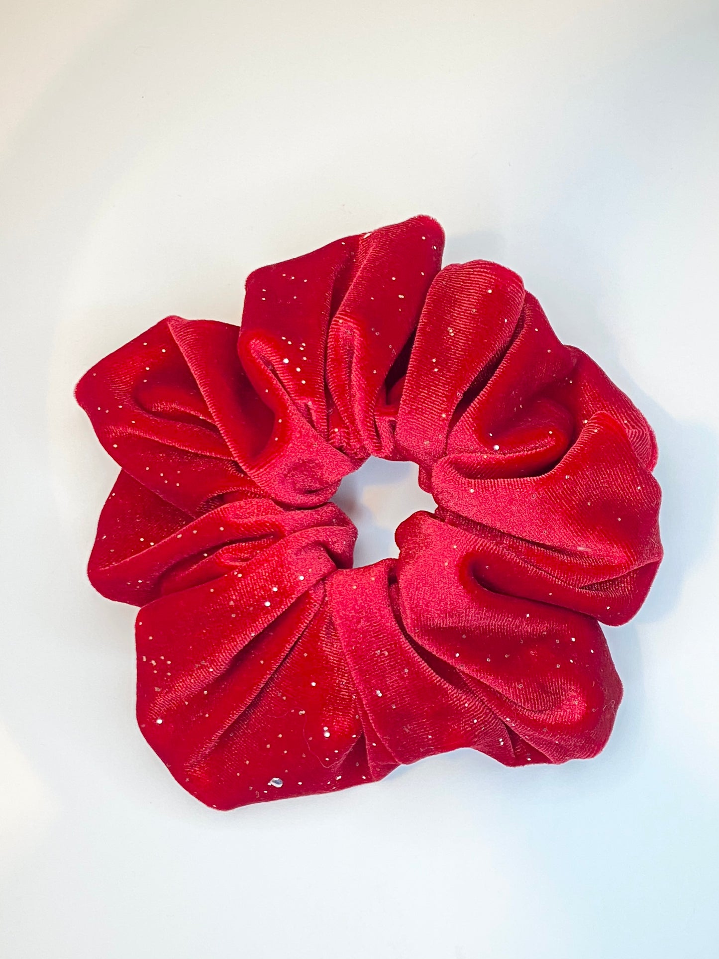 Red Sparkle Holiday Scrunchie (Large)