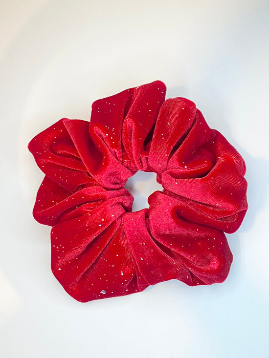 Red Sparkle Holiday Scrunchie (Large)