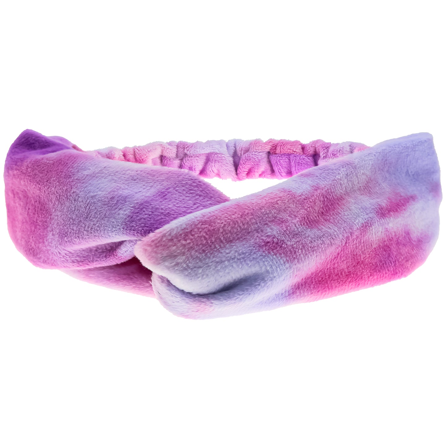 Stretch Tie Dye Knot Headband Purple